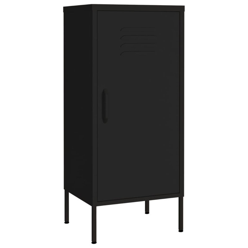 Storage Cabinet Freestanding File Cabinet with Shelves for Office Steel, Black