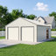 23 pi. L 22 pi. D Abri de garage extérieur en métal avec portes