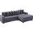 Newly Introduced, Corduroy Modular , Adjustable Footrest, Double Cup Holders, Magazine Pockets, Pillows 109.95" In Upholstery, Upgraded Footstool, Two 8 Throw - Dark Gray-632505500