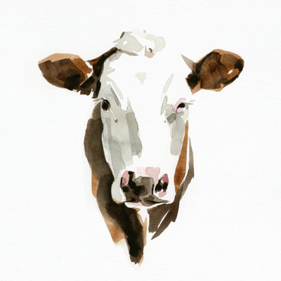 Bovine III 1 Piece Wrapped Canvas Painting