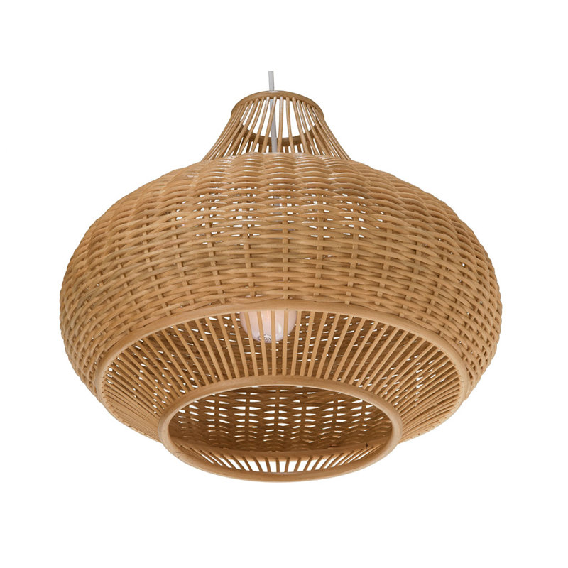 Hatsu 1 - Light Satin Teardrop Pendant, Natural Brown