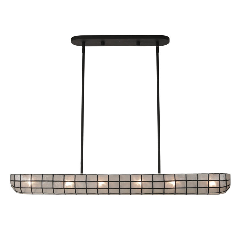 Sanibel 1 LT Matte Black Linear Pendant Kalco, 6
