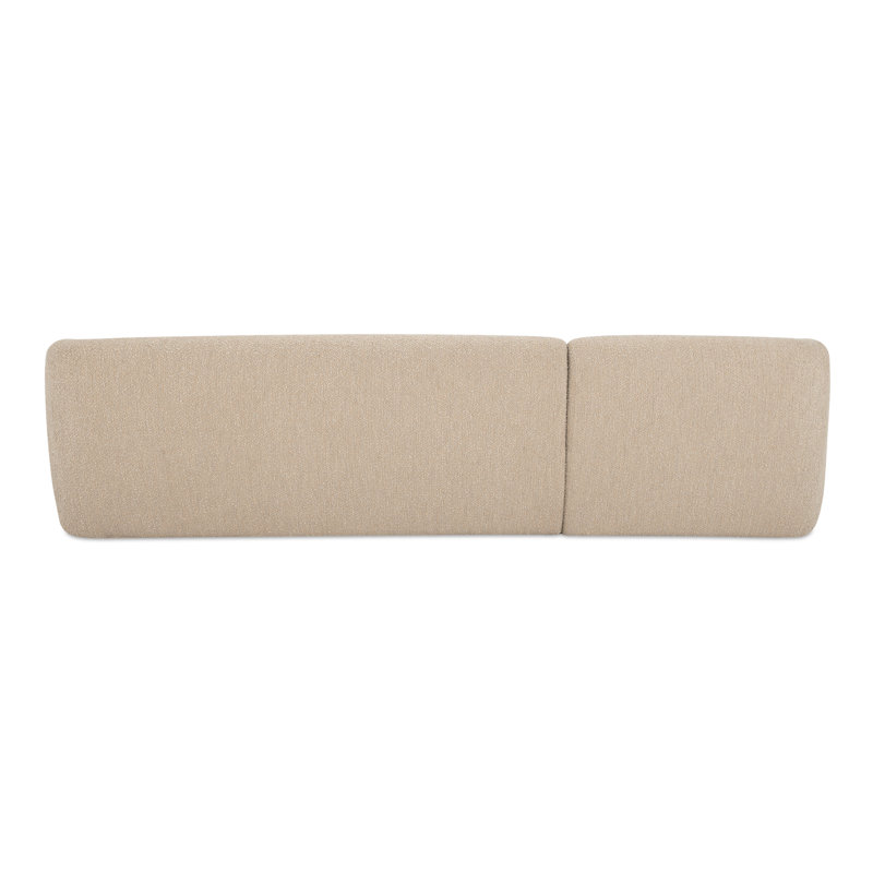 Faye 2 - Piece Chaise Sectional, Natural Bouclé, Left Hand Facing