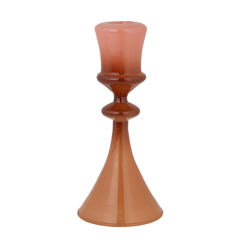 Porte-cône en verre rosé et brun