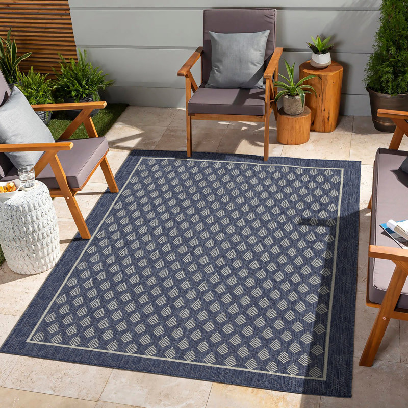 Tapis intérieur / extérieur Sunshine, Bleu, Rectangulaire 7 pi 10 po x 10 pi 3 po