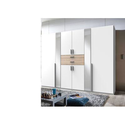 Leevi 6 Door Manufactured Wood Wardrobe