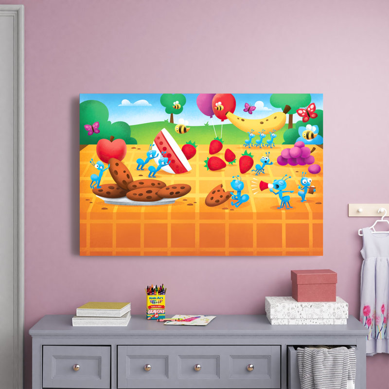 «Ants at a Picnic», reproduction d'art sur toile tendue Iolanthe, 30 po x 45 po