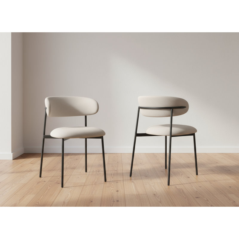 Luna Fabric Dining Chair, Ivory