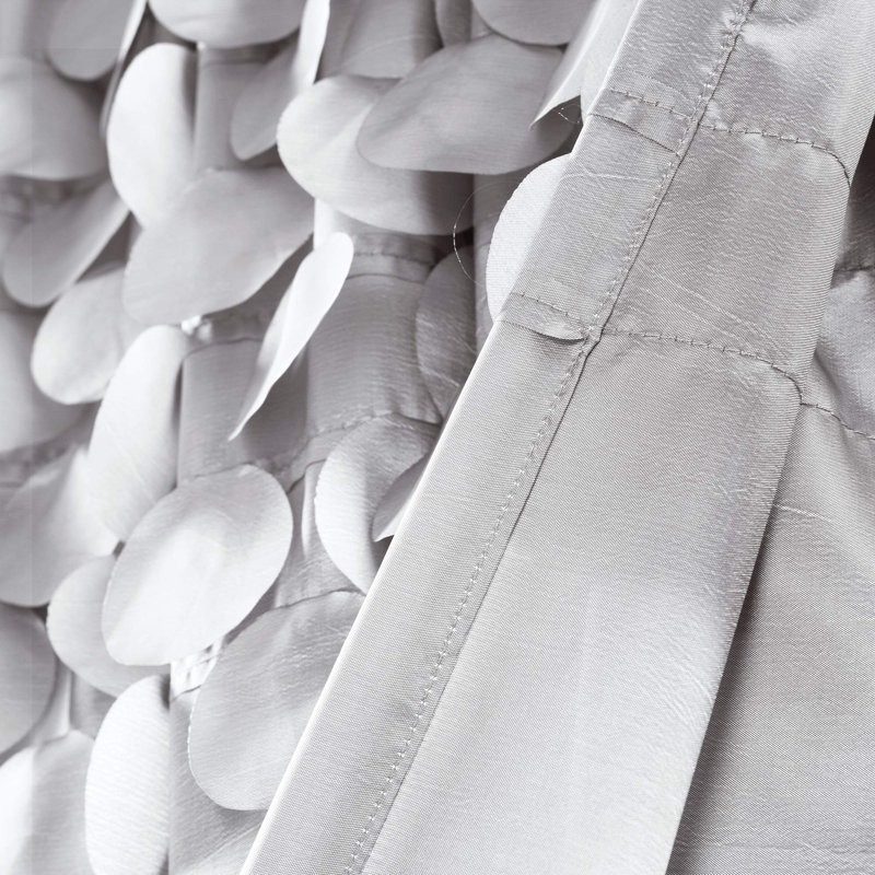 Gigi Scalloped Window Valance, 70" W x 14" L, Light Gray