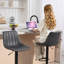 Kait Swivel Upholstered Adjustable Height Counter Stool with Metal Frame-1398421215