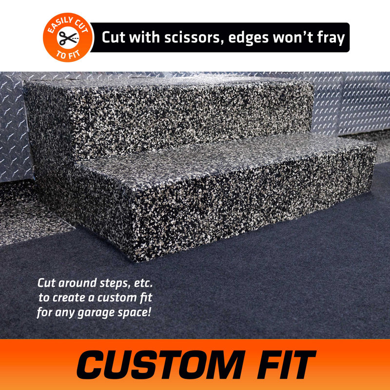 Tapis de couloir Armor All Garage, (108 po x 30 po), protège les surfaces, transforme le garage, absorbant, imperméable, durable, ajustable (fabriqué aux États-Unis)