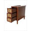 Table de chevet en rotin avec 3 tiroirs, table de chevet en bois de noyer clair pour le salon de la chambre à coucher