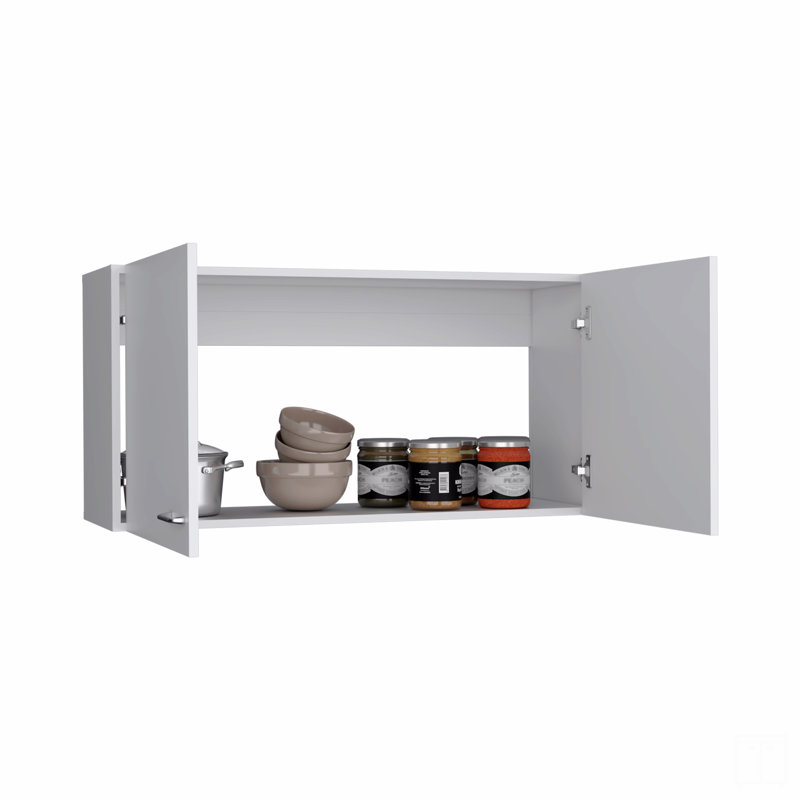 Armoire murale, deux tablettes, porte double