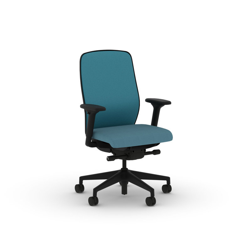 Chaise de bureau ergonomique HON Nucleus Mesh, inclinaison avancée, structure noire, ciel, Inclinaison avancée, Ciel, Noir