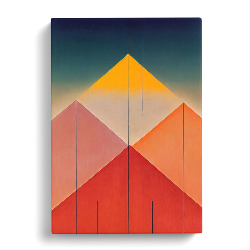 Simple Pyramid - Wrapped Canvas, 50cm H x 35cm W x 3cm D