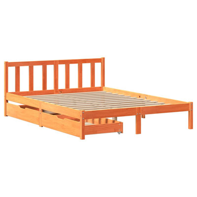 Solid Wood Storage Bed