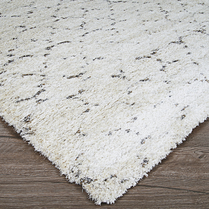 Becton Snow Ivory/Brown Area Rug, Rectangle 5'3" x 7'7"