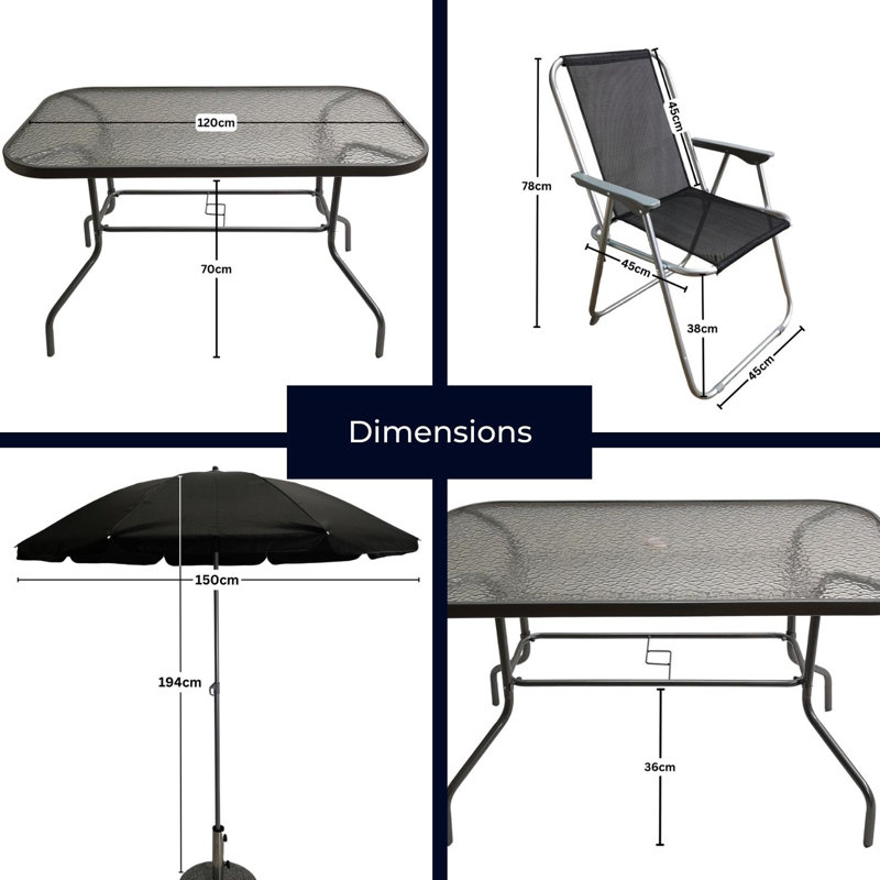 Chaddy 6 - Person Patio Dining Set with