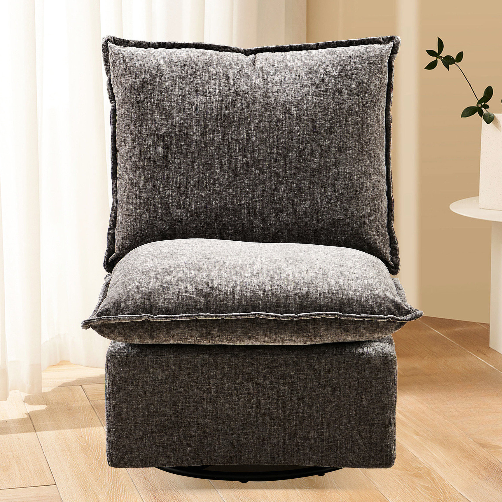 Wildon Home® Chenille Rocker Chair For Long-term Enjoyment 360 Swivel A ...