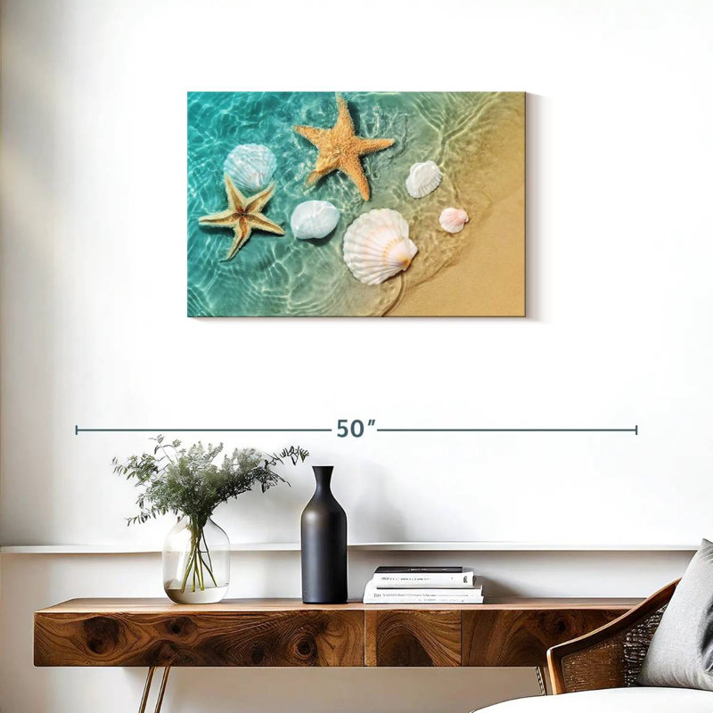 Étoile de mer et coquillages Alvord, H 20 po x l 30 po