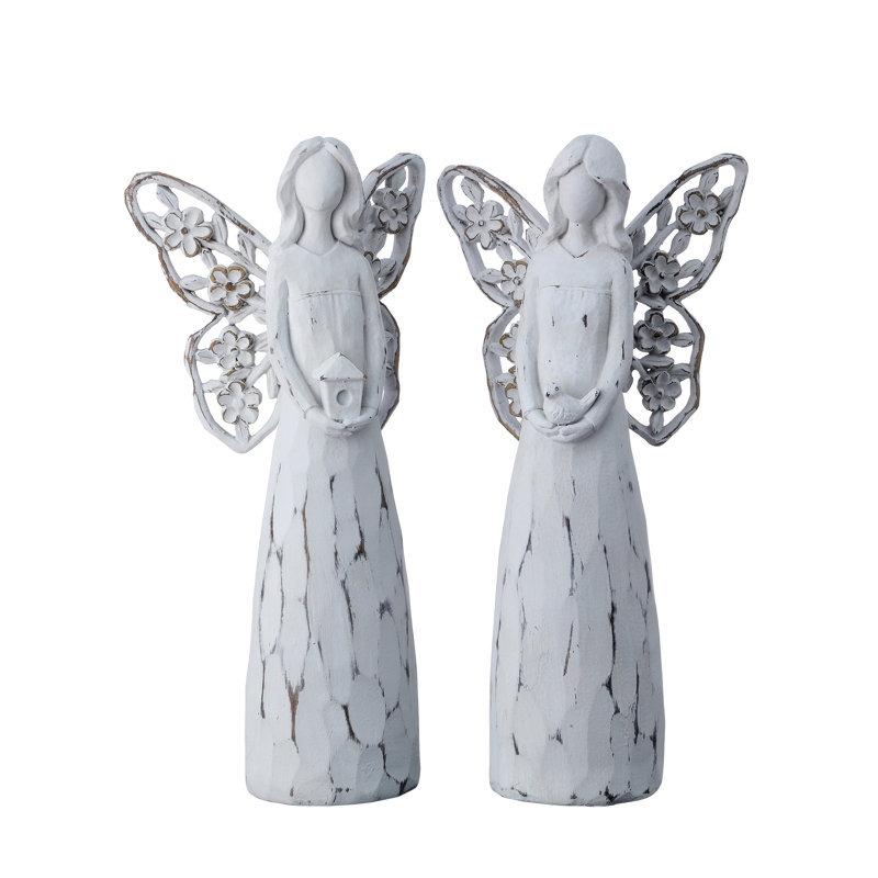 Ange en résine 10 po avec ailes papillon 