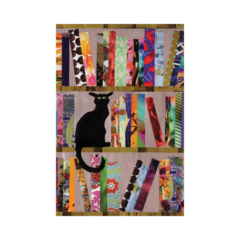 «Bookcat» par Artpoptart - impression sur toile tendue, H 40 po x l 26 po x P 1,5 po