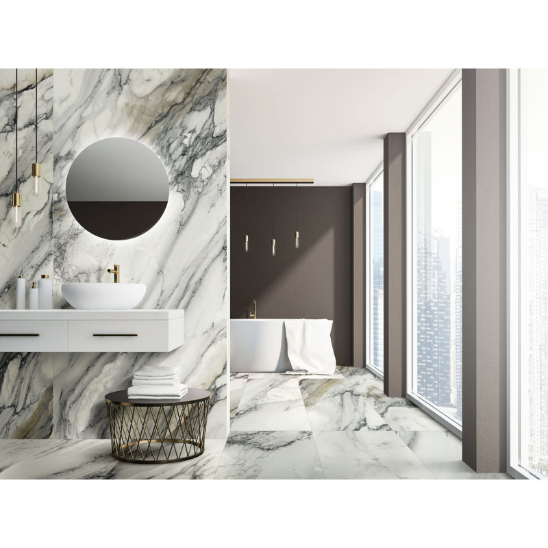 JEM Crescendo Blue Matte Porcelain Slab Tile for Floor & Wall (48"x110")