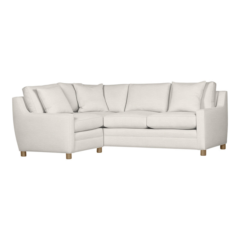 American Bungalow 2-Piece Fairgrove Sectional, Nadia Parchment, Hampton