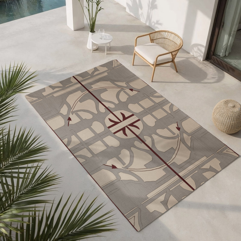Shifting Horizons Indoor And Outdoor Area Rug, Rectangle 8' x 10'