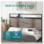 Bed Frame with Storage LED light headboard and 2 USB-397115979