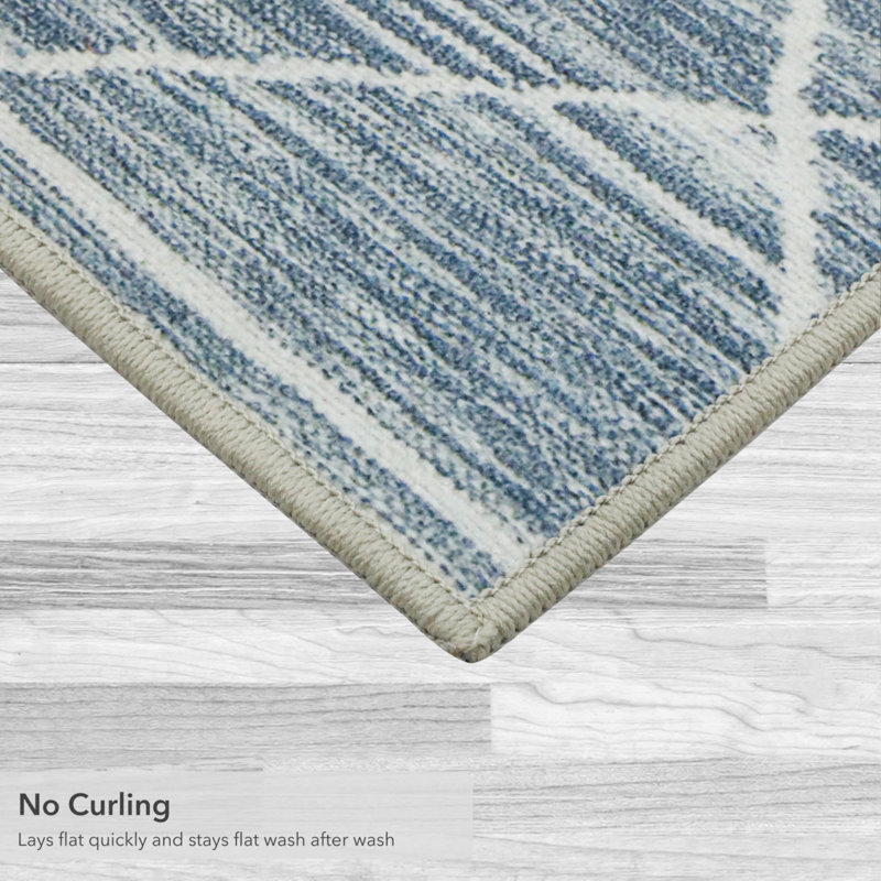 Wyatt & Ash Seta Machine Washable Imagine Printed Chenille Rugs 1-Piece, Runner 2' x 8'