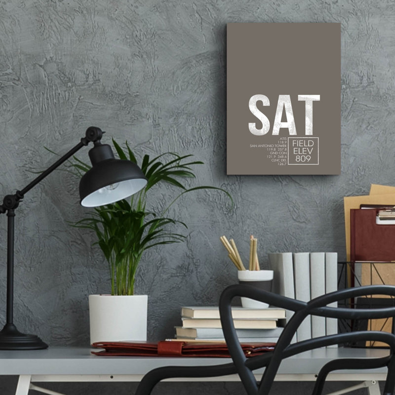 «SAT ATC» par O8 à gauche, verre acrylique Wal Art, H 16 po x l 12 po x P 0,13 po