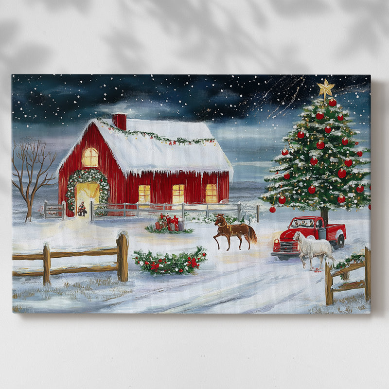Christmas Holiday Art III- Gallery Wrapped Canvas-CXIX, 32" H x 48" W