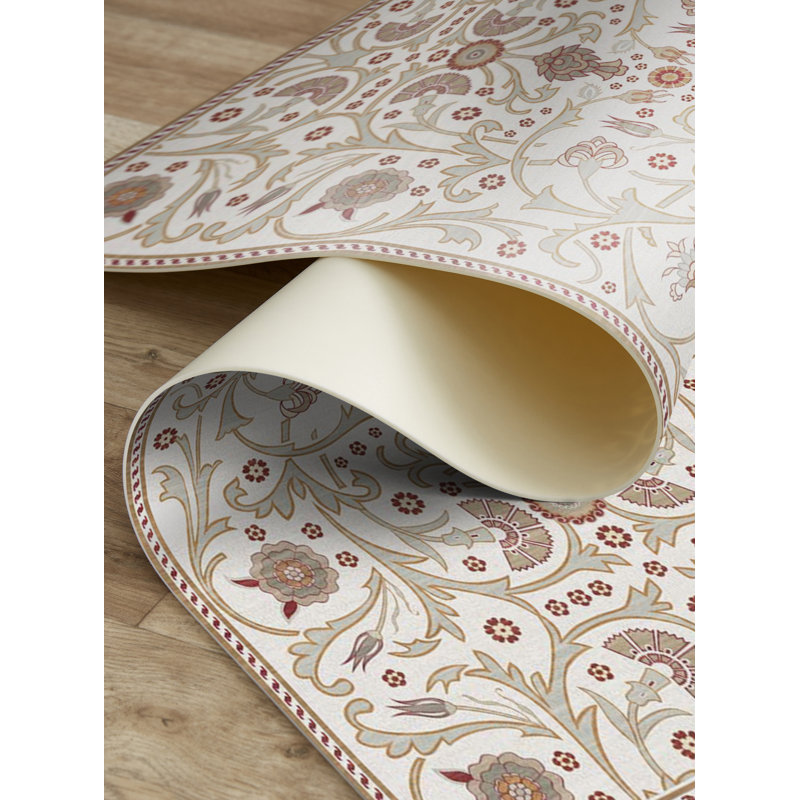 Tapis de cuisine en vinyle Castany Mix facile à nettoyer, Rectangulaire 3 pi x 5 pi