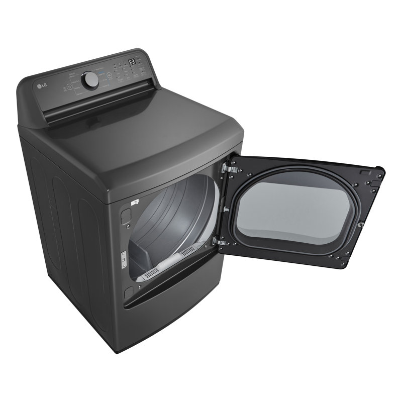 LG 7.3 cu. ft. Ultra Large Capacity Electric Dryer with Sensor Dry Technology, Middle Black