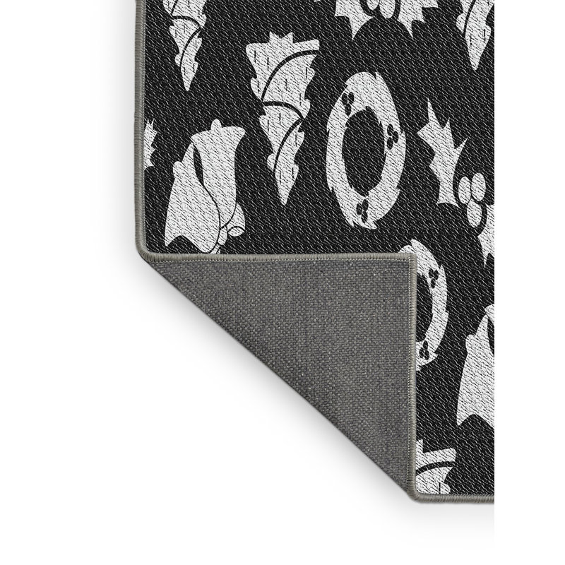 Northguard Non disponible noir/Tapis décoratif blanc, Rectangle 5 pi x 7 pi
