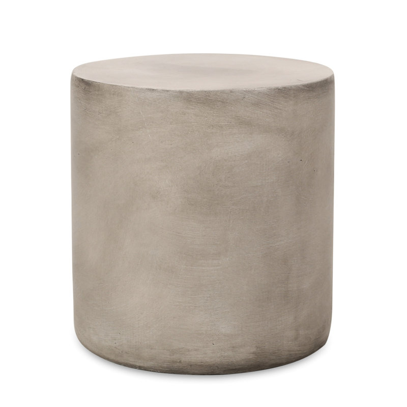 Table d'appoint d'extérieur en oxyde de magnésium gris - Design minimaliste fonctionnel et attrayant