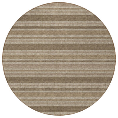 Tapis d'intérieur rond 8 po Taupe