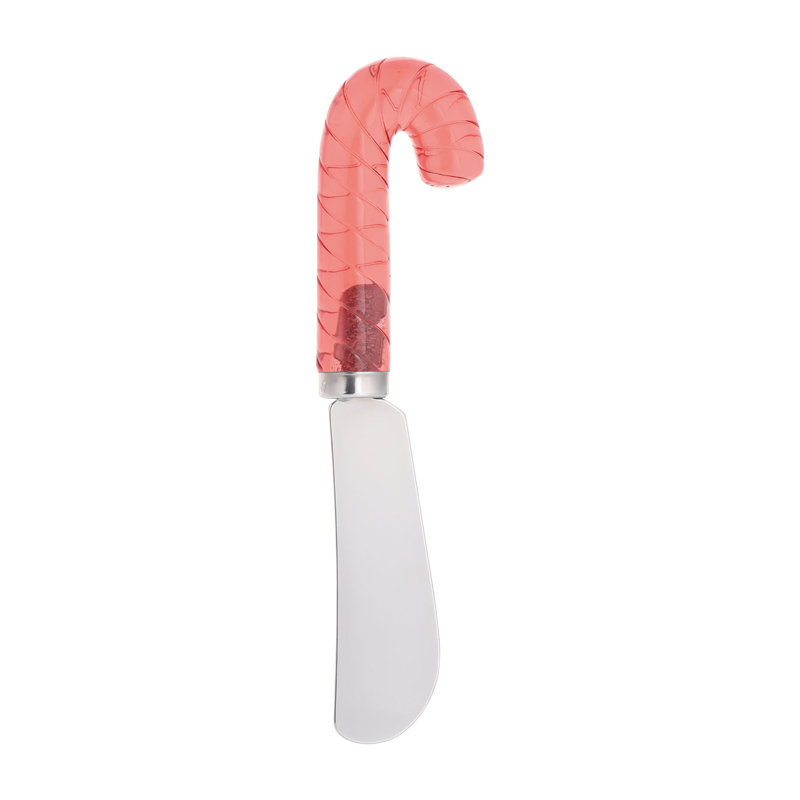 Candy Cane Transparent Polyresin Cheese Spreader, S4