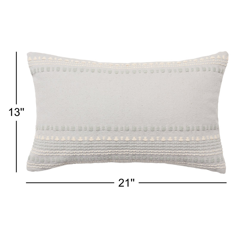 Housse de coussin rectangulaire 100% coton Bryson, Polyester