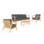 Daniele 5 - Person Outdoor Seating Group with Cushions-798452537