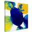 «Yellow and Blue Abstract Flowing Paint», reproduction de peinture acrylique sur toile tendue Gregson-30396598