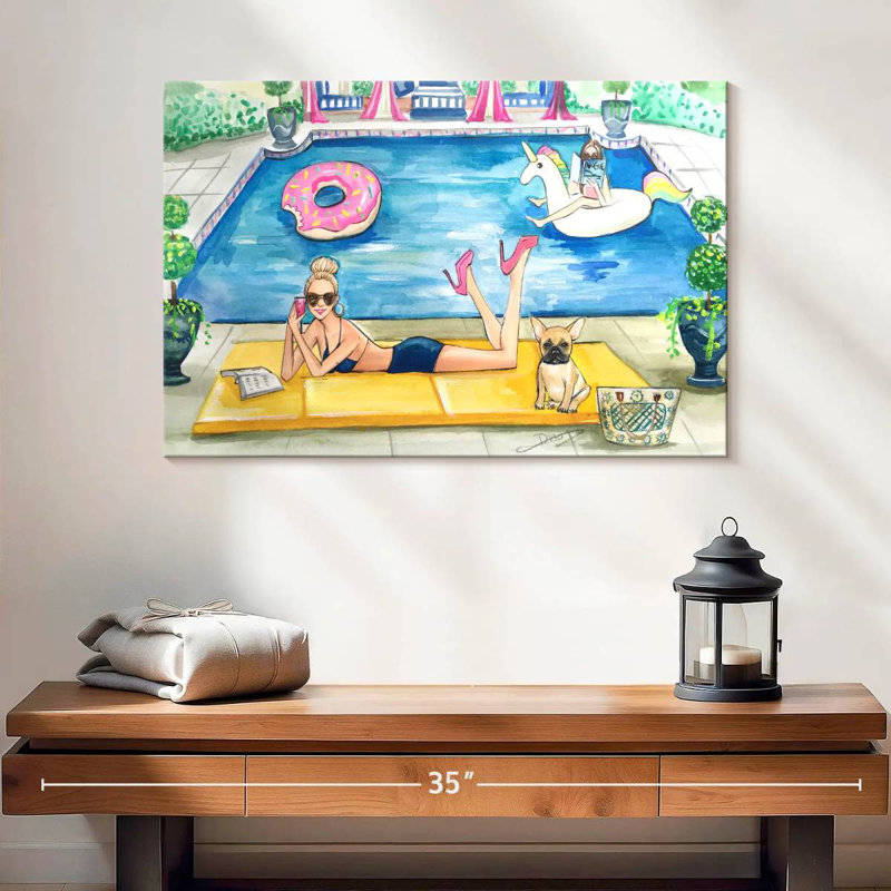 Gillard Summer Pool Party, H 16 po x l 24 po