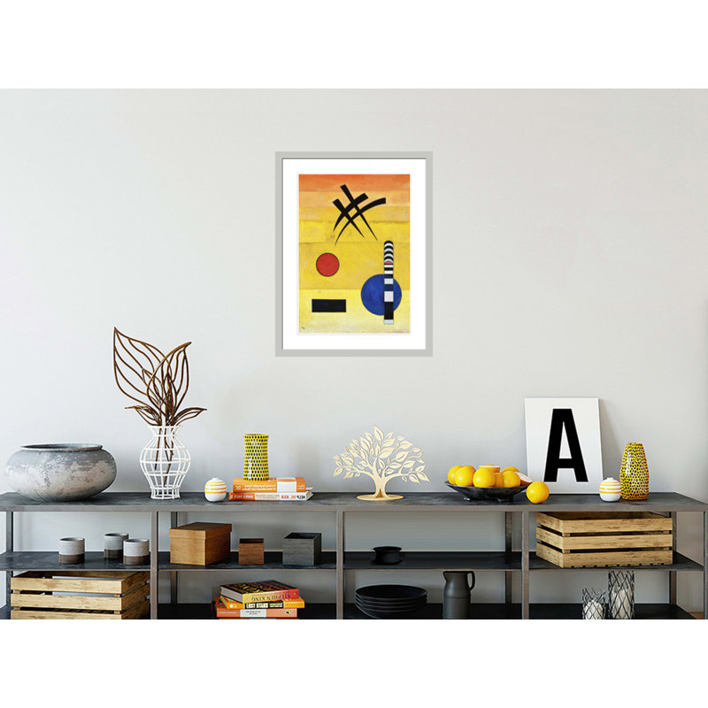 "Signe" par Vassily Kandinsky - Estampe numérique encadrée, H 29,5 po x l 22,56 po