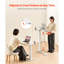 Table d'appoint avec 4 roulettes dissimulées, hauteur réglable, plateau rabattable, porte-gobelet, portable, idéale pour la maison, le bureau ou la salle d'étude. Plateau blanc inclinable de 0 à 60°. Grande surface spacieuse avec bords antidérapants et roulettes pivotantes.