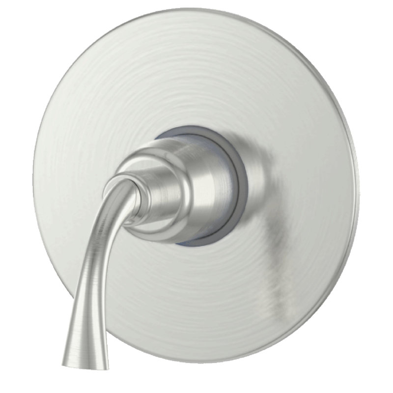 Twist Collection Shower Trim Only: 6" Round Shower Head, Single Handle Set & Rough-in Valve Included - Brushed Nickel