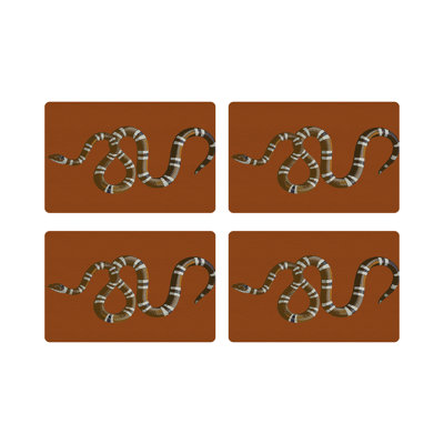 Serpent Vegan Leather Rectangle Pebble Placemat
