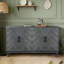 Buffet de rangement en bois laqué à 4 portes de style rétro