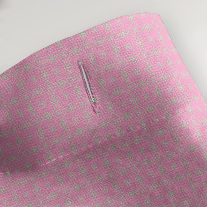 Katelyn Elizabeth Geometric Shower Curtain, Pink/Green