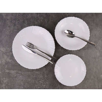 Navpreet Glass Dinnerware Set 12 Piece - Service for 4